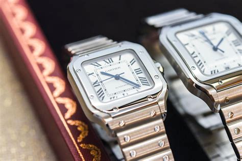 cartier santos 100 mid size|cartier santos medium vs large.